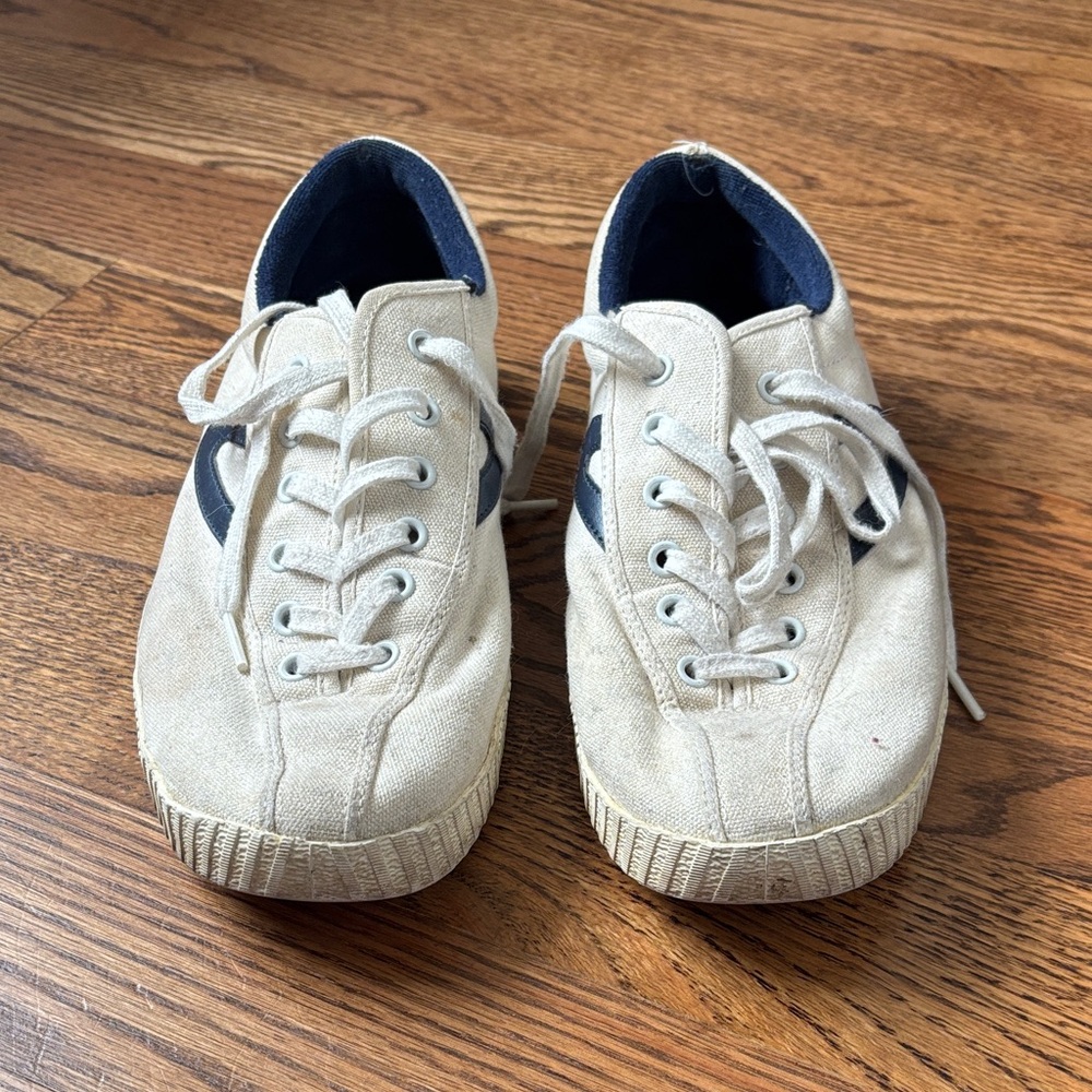Tretorn Beige Canvas Sneakers
